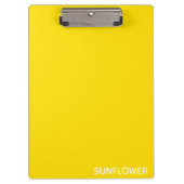 Zonnebloemgele kleurnaam klembord (Voorkant)