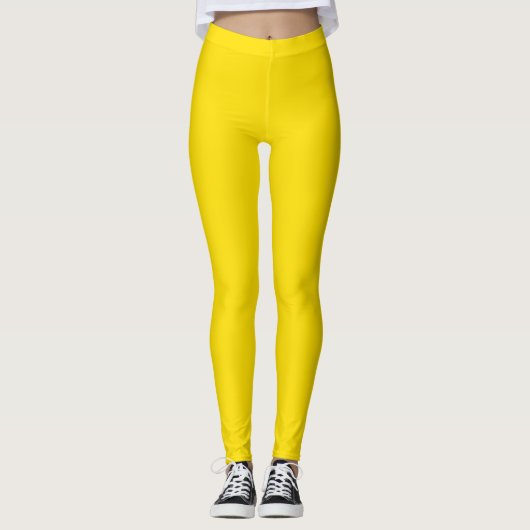 Zonnebloemgele kleurnaam leggings (Voorkant)
