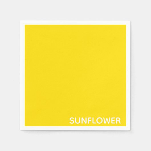 Zonnebloemgele kleurnaam servet (Voorkant)