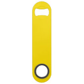 Zonnebloemgele kleurnaam speed flessenopener (Achterkant)