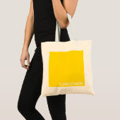 Zonnebloemgele kleurnaam tote bag (Voorkant (product))