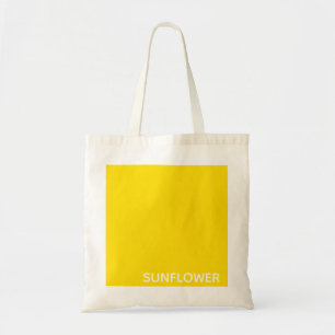 Zonnebloemgele kleurnaam tote bag