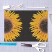 Zonnebloemgele symmetrische zwarte achtergrond tissuepapier (Craft)