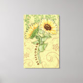 Zonnebloemgestrekte Canvas Afdrukken (Voorkant)