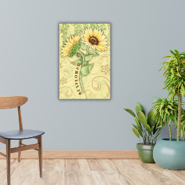 Zonnebloemgestrekte Canvas Afdrukken