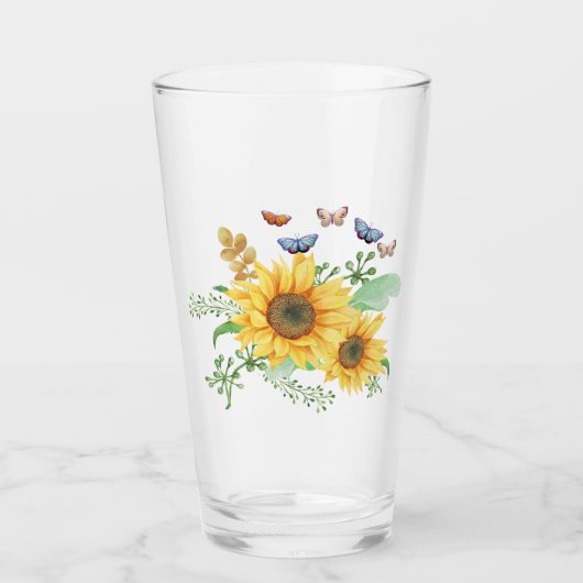 zonnebloemglas glas (Voorkant)