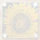 Zonnebloemglas Onderzetter Glazen Onderzetter (Achterkant)