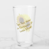 Zonnebloemglazen Gepersonaliseerde zonnebloemkorre Glas (Achterkant)