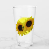 Zonnebloemglazen Gepersonaliseerde zonnebloemkorre Glas (Voorkant)
