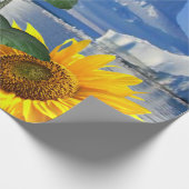 Zonnebloemgletwerkpapier Cadeaupapier (Hoek)