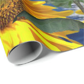 Zonnebloemgletwerkpapier Cadeaupapier (Rol Hoek)