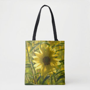 Zonnebloemgloed Gedrukte Canvas tas