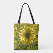 Zonnebloemgloed Gedrukte Canvas tas (Achterkant)