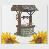 Zonnebloemgoedmatte omslagpapier cadeaupapier (Vlak)