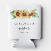 Zonnebloemgroen Bloemen Custom Bachelorette Blikjeskoeler (Achterkant)