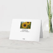 Zonnebloemgroet Kaart (Achterkant)