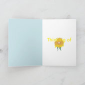 Zonnebloemgroet Kaart (Binnen)