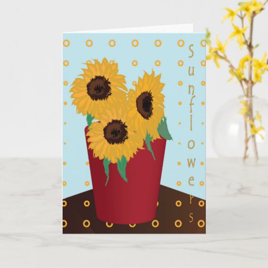 Zonnebloemgroet Kaart (Gele Bloem)