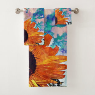 Zonnebloemhanddoek Bad Handdoek