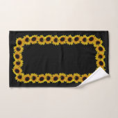Zonnebloemhanddoeken, gepersonaliseerd zonnebloemh bad handdoek (Handdoek)