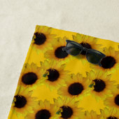 Zonnebloemhanddoeken, speciaal gepersonaliseerd, z strandlaken (In situ)