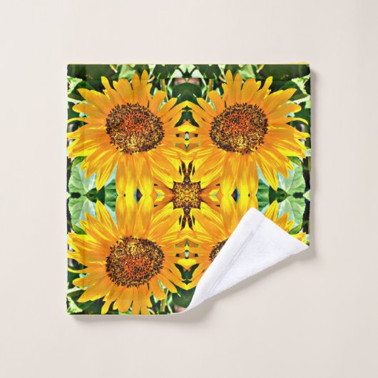 Zonnebloemhanddoekset Bad Handdoek (Wasdoekje)