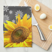 Zonnebloemhandkeukenhanddoek Theedoek (Quarter Fold)