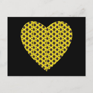Zonnebloemhart Briefkaart