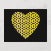 Zonnebloemhart Briefkaart (Voorkant)