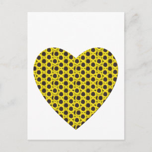 Zonnebloemhart Briefkaart