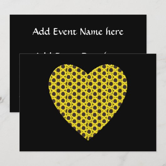 Zonnebloemhart Kaart (Voorkant / Achterkant)