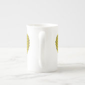 Zonnebloemhart Porselein Kop (Achterkant)