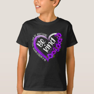Zonnebloemhart Wees Paars op overdosering T-shirt