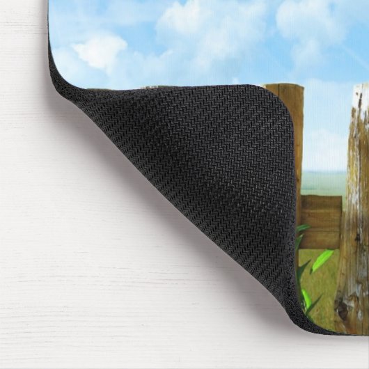 Zonnebloemhek Mousepad Muismat (Hoek)