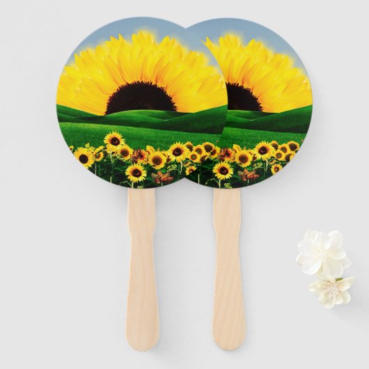 ZONNEBLOEMHEUVEL HANDWAAIER (Voorkant en achterkant)