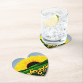 ZONNEBLOEMHEUVEL KARTONNEN ONDERZETTERS (Insitu)