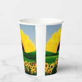 ZONNEBLOEMHEUVEL PAPIEREN BEKERS (Links)