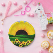 ZONNEBLOEMHEUVEL PAPIEREN BORDJE (Feest)