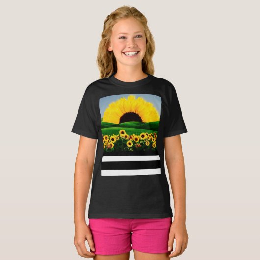 ZONNEBLOEMHEUVEL T-SHIRT (Voorkant volledig)