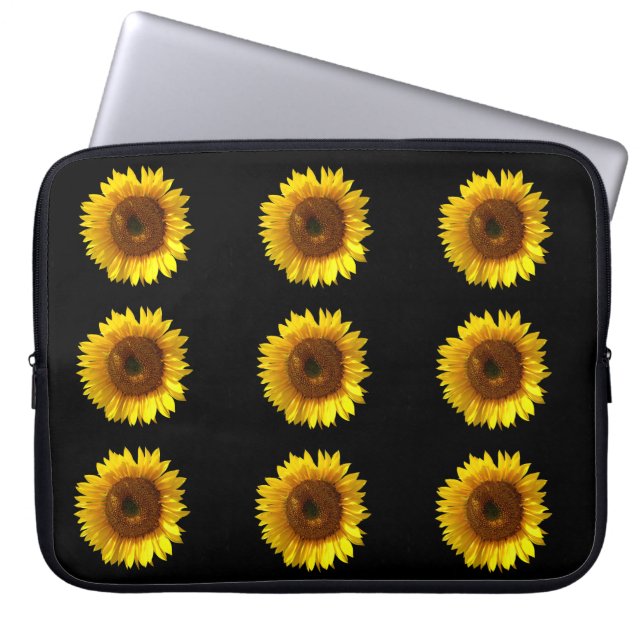 Zonnebloemhoes Laptop Sleeve (Voorkant)