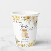 Zonnebloemhoning beer baby shower papieren bekers (Voorkant)
