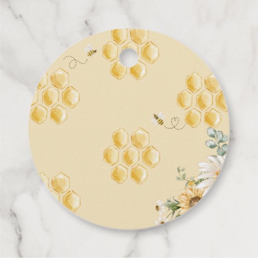 Zonnebloemhoning beer dank u label (Achterkant)