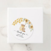 Zonnebloemhoning beer dank u label (In situ)