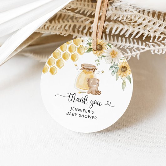 Zonnebloemhoning beer dank u label