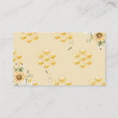 Zonnebloemhoning beer hoe groot is mama's buik informatiekaartje (Achterkant)