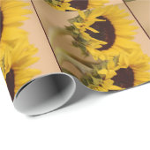 Zonnebloemhoofden, cadeaubonade. cadeaupapier (Rol Hoek)