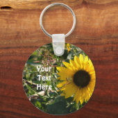 Zonnebloemhoofdring Sleutelhanger (Voorkant)