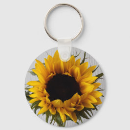 Zonnebloemhoofdring Sleutelhanger