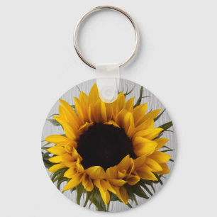 Zonnebloemhoofdring Sleutelhanger