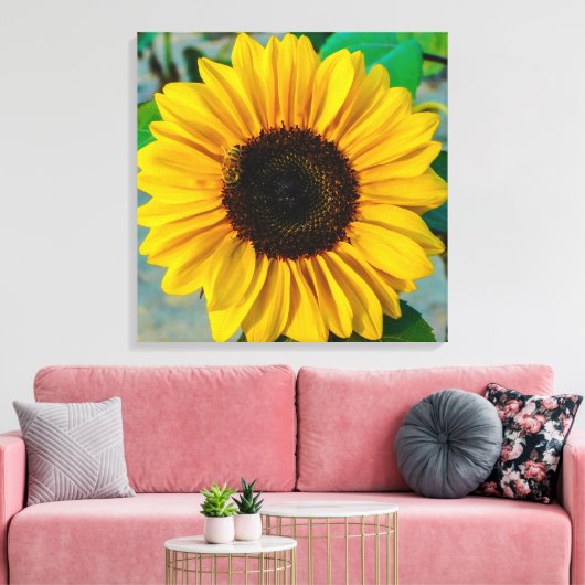 Zonnebloemhoogte Canvas Afdruk (Insitu (Woonkamer))